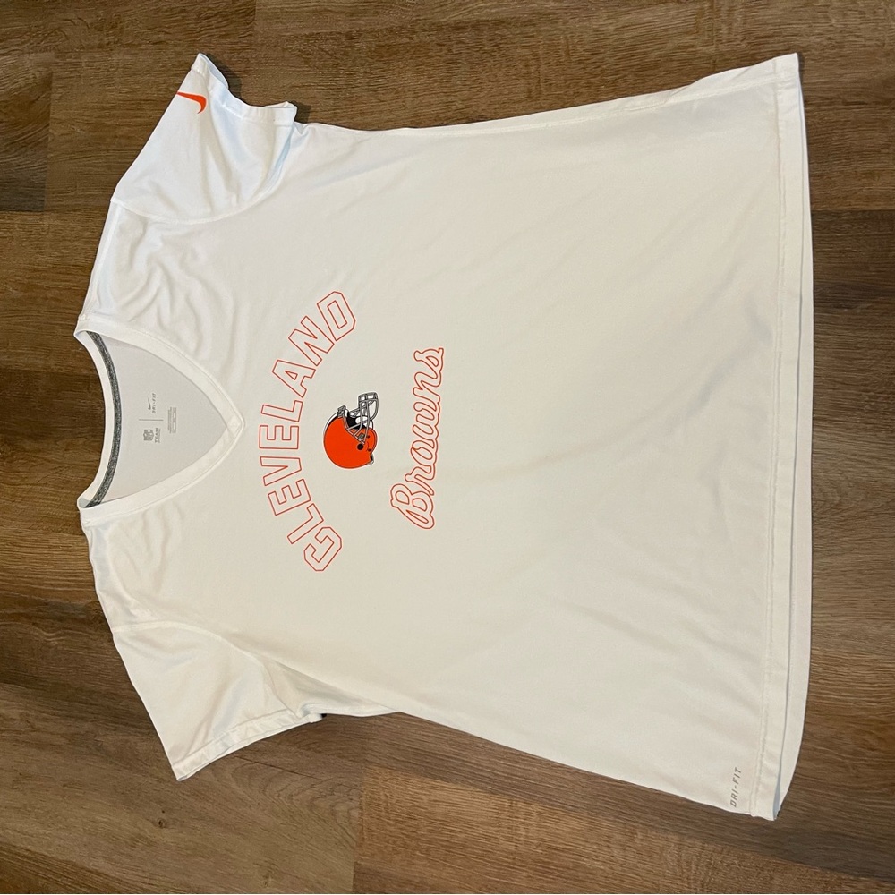 Nike White Dri-FIT Athletic Shirt Cleveland Browns XXL
